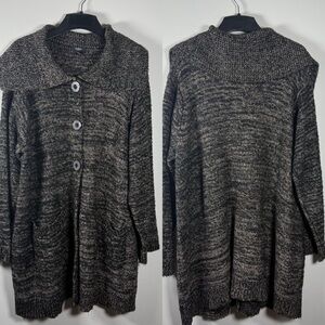 Alfani Wool Blend Multicolored Long Cardigan Sweater Size 3X